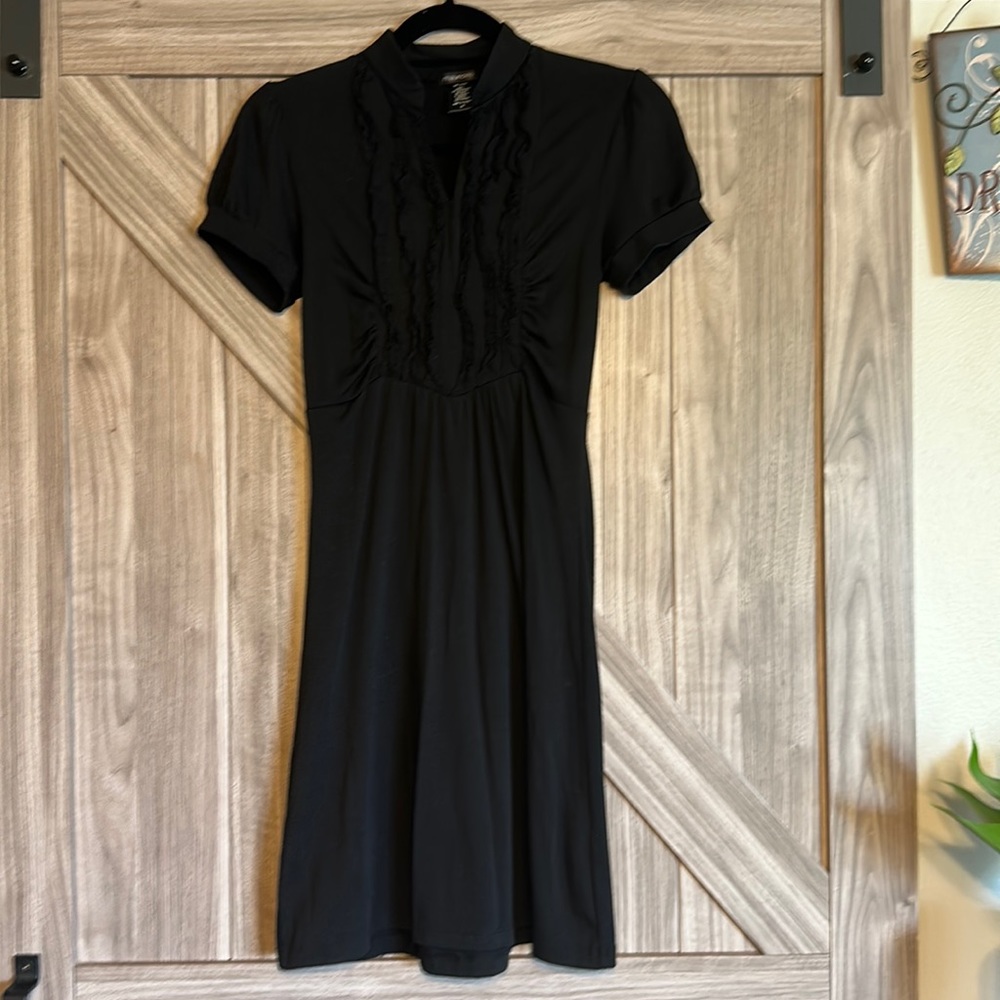 Maurice’s xs black ruffle tie back dress